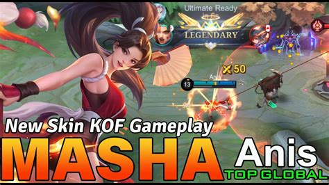 Legendary Mai Shiranui Masha New KOF X MLBB Collab Skin Top Global