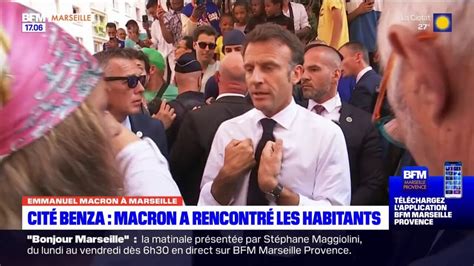 Marseille Emmanuel Macron La Rencontre Des Habitants De La Cit Benza