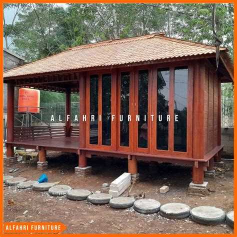 Jual Gazebo Kayu Minimalis Custom Dinding Kaca X Meter Saung Gasebo