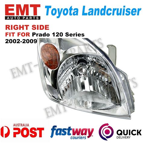 Right Fits Toyota Landcruiser Prado Series Chrome Headlight