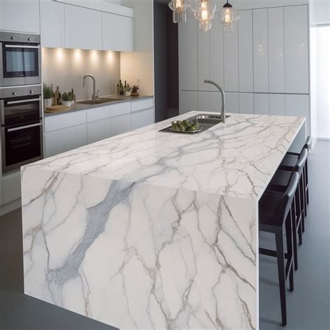 Plan De Travail Cuisine Quartz Calacatta Venice Mpc