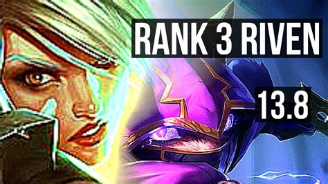 RIVEN Vs KENNEN TOP Rank 3 Riven 2 7M Mastery 1300 Games 11 3