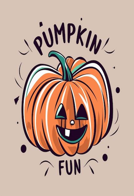 Premium Vector Halloween Pumpkin Fun Texture 2d Clipart Vector Design