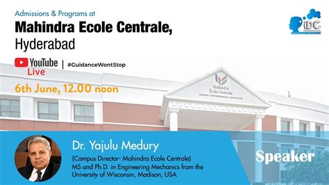 Webinar By Mahindra Ecole Centrale Hyderabad Youtube