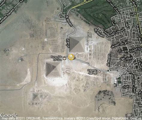 Pyramids of Giza: popular tourist places, video 2, Satellite map ...