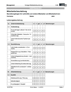 Ausf Llbar Online Stfw Mitarbeiterbeurteilung Stfw Stfwch Fax Email