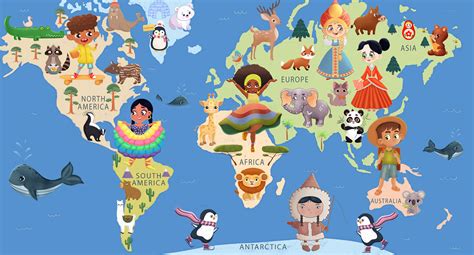 World map for kids :: Behance