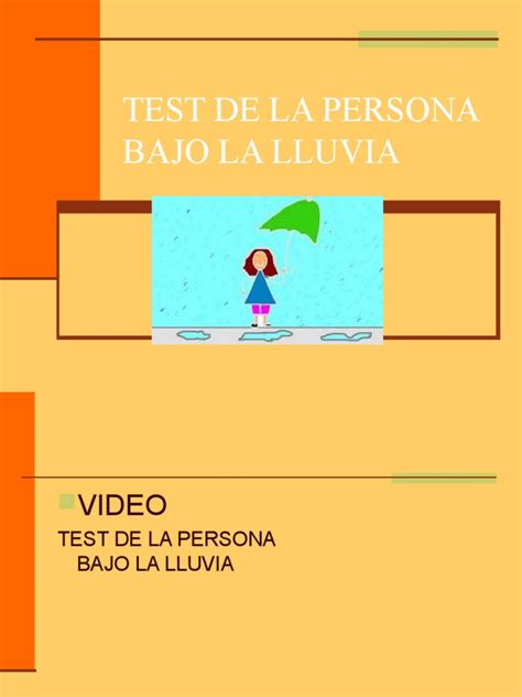 Test De La Persona Bajo La Lluvia Sicología Y Ciencia Cognitiva