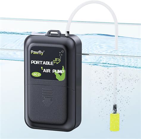 Pawfly Aquarium Battery Air Pump 40 GPH Battery Powered Oxygen Pump For