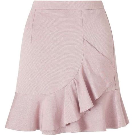 Miss Selfridge Premium Ottoman Frill Hem Skirt 5 260 Rub Liked On