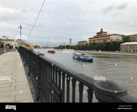 The View Of Fontanka Canal And Embankment In Saint Petersburg With