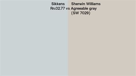 Sikkens Rn 02 77 Vs Sherwin Williams Agreeable Gray Sw 7029 Side By