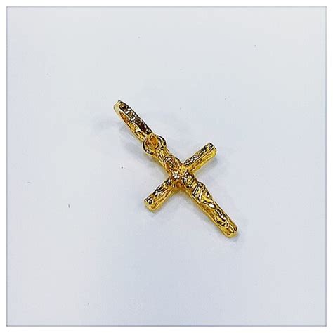 K Solid Gold Cross Pendant Pure Gold By Estherleejewel Etsy