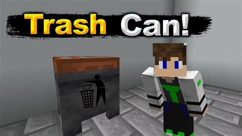 Simple Redstone Trash Can In Minecraft Youtube