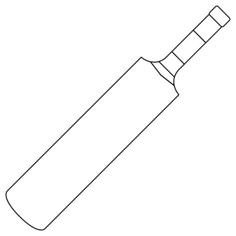 Cricket Bat Clipart Black And White