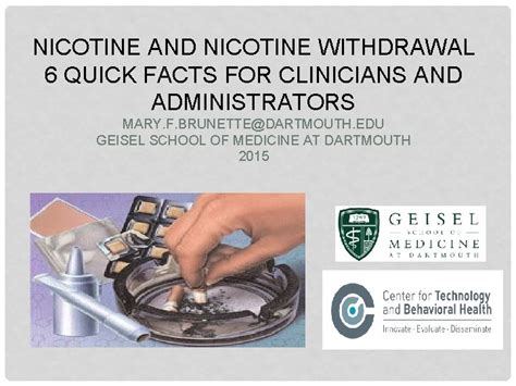 NICOTINE AND NICOTINE WITHDRAWAL 6 QUICK FACTS FOR