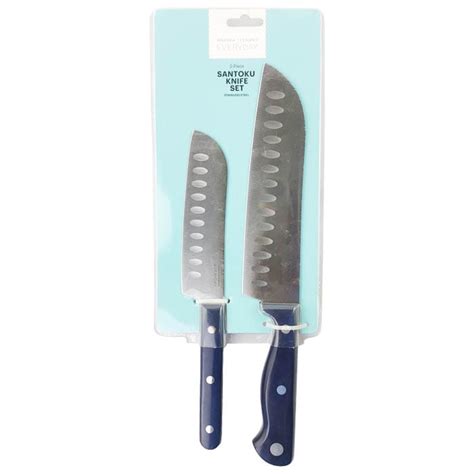 Santoku Stainless Steel Knife Set Of 2 - Maison Handal