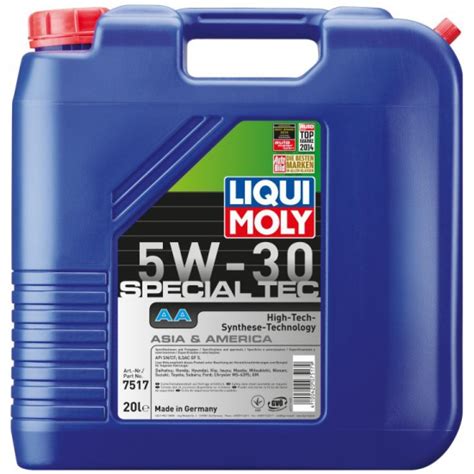 Моторное масло LIQUI MOLY Special Tec AA 5W-30 HC-синтетическое 20 л ...