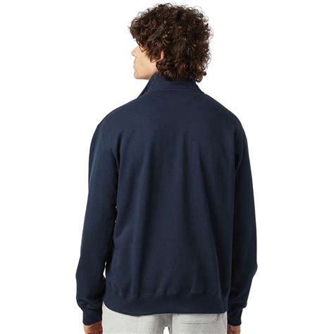 Champion Unisex Navy Powerblend Quarter Zip Sweatshirt