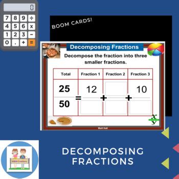 Boom Cards Decomposing Fractions By MandM Creations TPT