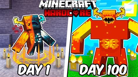 I Survived Days As A Lava Warden In Hardcore Minecraft Youtube