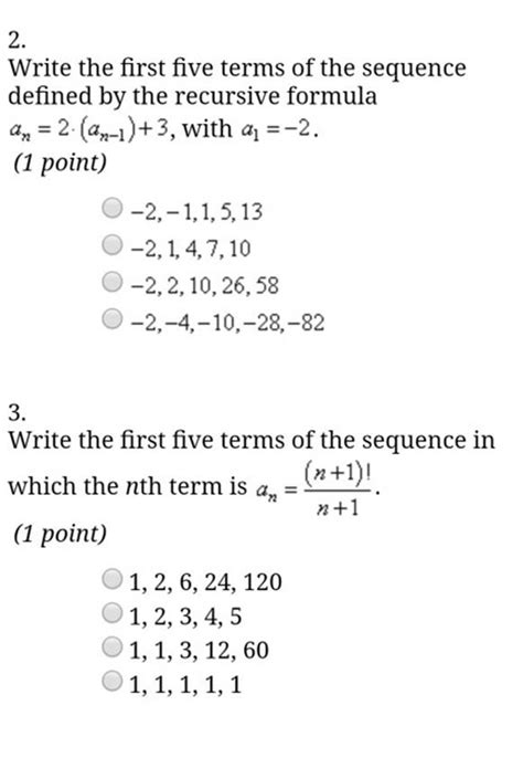 Get Answer Write The First Five Terms Of The Sequence 2 1 Defined