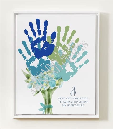 Hello Printable Gift Card Flower Handprints Mommy Me Arts And Crafts