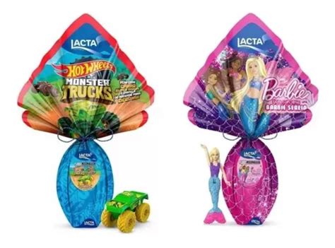Ovo De Páscoa Barbie E Hot Wheels Infantil 166g 2 Un Frete grátis
