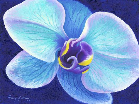 Midnight Orchid Painting By Nancy Gregg