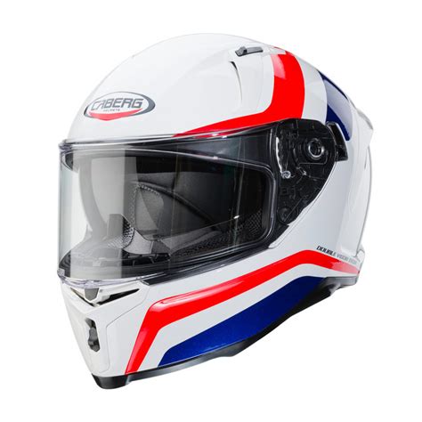 CABERG AVALON BLAST HELMET WHITE BLUE RED Bikers Shop Pl