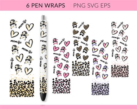 Mom Life Pen Wrap Pen Wraps Png Svg Pen Wraps Waterslides Epoxy Pens