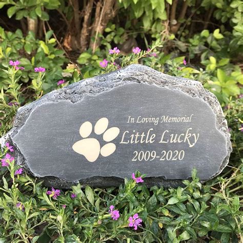 Amazon Claratut Personalized Pet Memorial Stone Mountain Shape