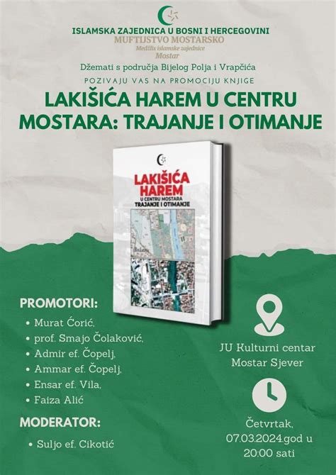 Večeras promocija knjige o Lakišića haremu u Kulturnom centru Potoci