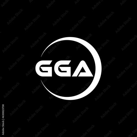 Gga Letter Logo Design With Black Background In Illustrator Cube Logo