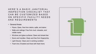 Janitorial Quality Inspections Using Eauditor Audits Inspections Ppt