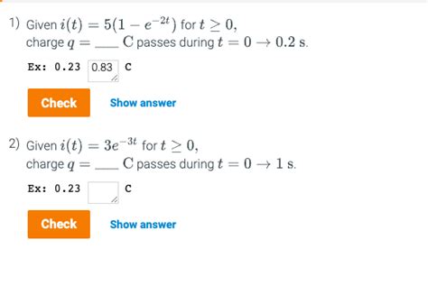 Solved 1 Given I T 5 1−e−2t For T≥0 Charge Q C Passes