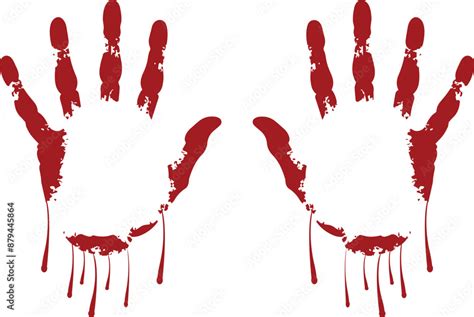 Bloody Hand Print Bloody Hand Halloween Zombie Embroidery Design