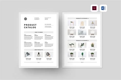 Product Catalog Template MS Word Template Line Sheet - Etsy