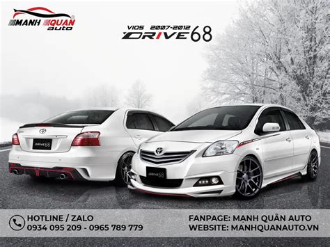 Body Kit Toyota Vios Sedan 2007 Mẫu Drive 68 Series Thái Lan