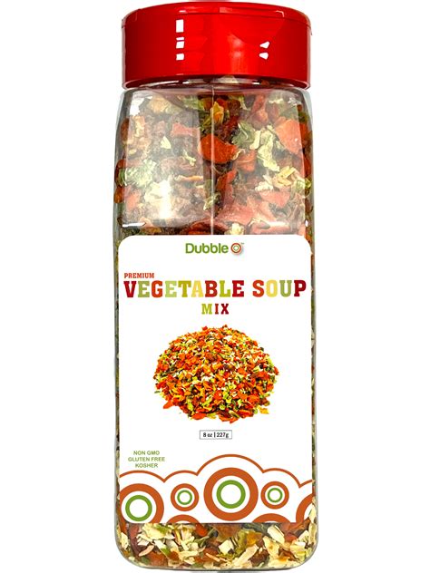 Premium Dried Vegetable Soup Mix Veggies Only 8 Oz Dehydrated Mixed Bell Pepper Carrot