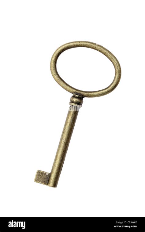 Old Key Isolated On White Background Stock Photo Alamy