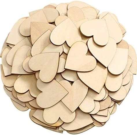 Amazon Inch Wood Hearts For Crafts Unfinished Wooden Heart