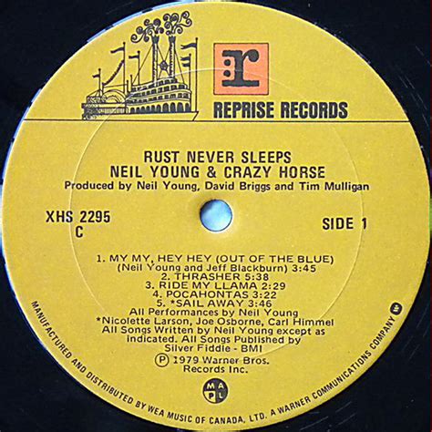 Neil Young & Crazy Horse ‎– Rust Never Sleeps – Vinyl Pursuit Inc