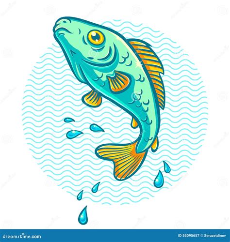 River Fish Stock Vector - Image: 55095657