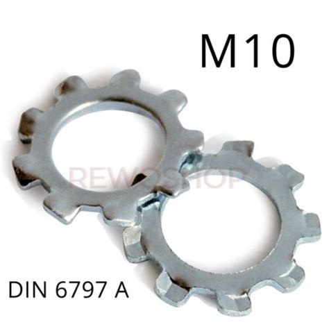 M10 10mm Metric Steel Shakeproof External Toothed Serrated Lock Washers