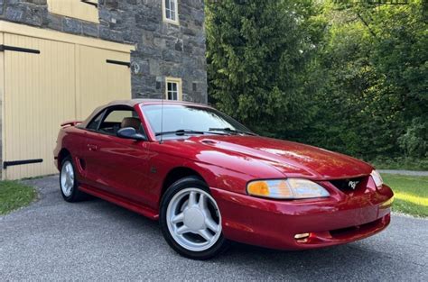 For Sale 1994 Ford Mustang Gt Convertible Laser Red Saddle Soft Top