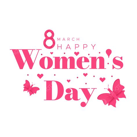 Happy Womens Day 8 March Decorative Typography Design Womens Day