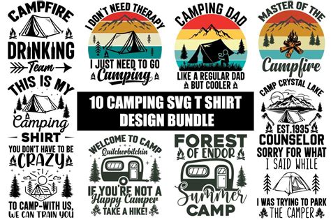 Camping Retro Svg T Shirt Design Bundle Graphic By Almamun2248 · Creative Fabrica