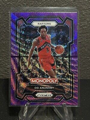 OG ANUNOBY 2023 24 Panini Monopoly Prizm Purple Wave 83 Toronto