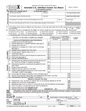 Fillable Online Form 1040X Rev November 2007 EFile Fax Email Print